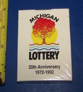 Michigan Lottery 20th Anniversary 1972 - 1992 Vintage Playing Cards - Bild 1 von 3