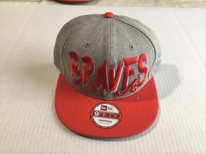 atlanta braves New Era Snap Back Ball Cap 9 Fifty. - Picture 1 of 5