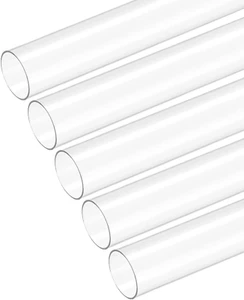 Plastic Pipe Rigid Polycarbonate round Tube Clear 0.6"(15Mm) ID 0.63"(16Mm) OD 9 - Picture 1 of 12