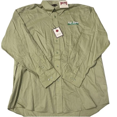 Nueva camisa de algodón con botones verde XL TurfCare Red House Bullseye para hombre Foto 1 de 4