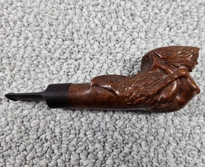 Large Vintage Danco Imported Briar 6 1/2" Carved Mermaid Estate Tobacco Pipe - Picture 1 of 7