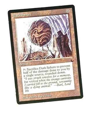 Magic the Gathering * MTG * 1 x Dark Sphere * The Dark * MP - Image 1 of 2