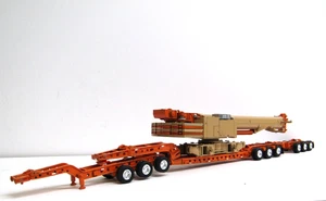 DCP/KCK 3D printed orange 3x3x3 lowboy w/3D printed Tadano GTC 2000 crane 1/64 - Picture 1 of 12