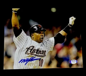 Foto firmada por Miguel Tejada de 8x10 de los Astros de Houston con certificación PSA - Imagen 1 de 1