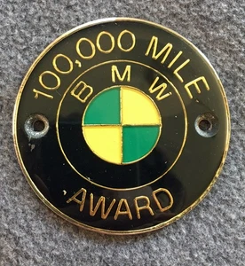 BMW Motorrad Emaille 100.000 km Auszeichnung hoher Kilometerpreis - Bild 1 von 5