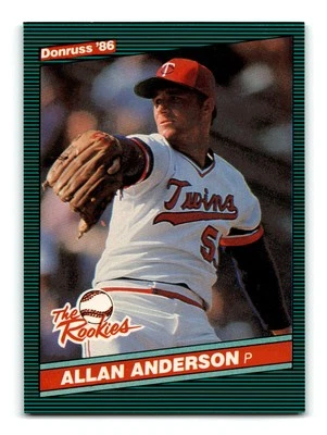 Allan Anderson 1986 Donruss The Rookies RC #3 Minnesota Twins NM-MINT - Image 1 of 2