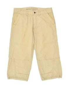 MURPHY & NYE Mens Straight Capri Trousers W36 L22 Beige Cotton BI42 - Picture 1 of 5