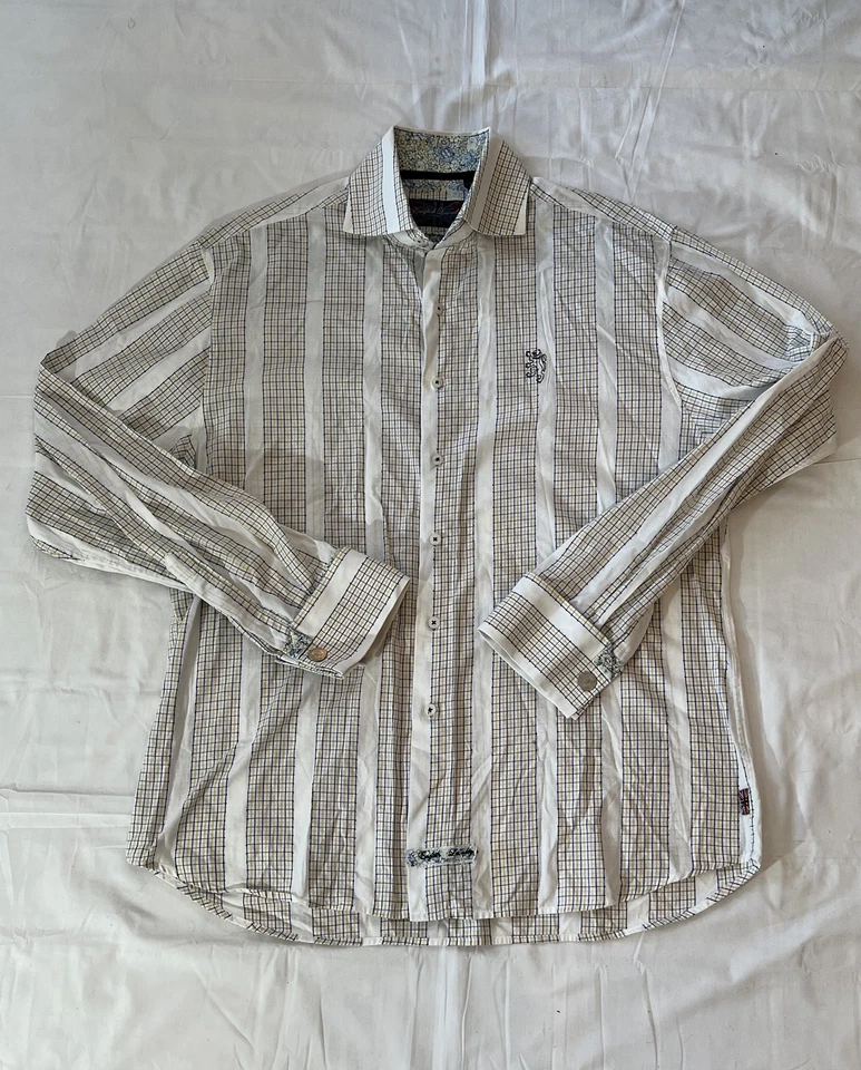 English Laundry Shirt Mens XL Check Plaid Button Up Long Sleeve Dress Casual - image 1 of 4