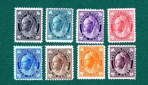 lss Canada Scott 66-73 1897 Queen Victoria Maple Leaf MH VF Set - Bild 1 von 2