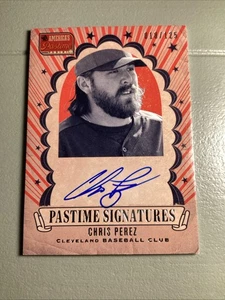 Panini Americas Pastime Chris Perez Indians 2013/125 en tarjeta automática #CP - Imagen 1 de 2