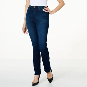 Jeans DG2 by Diane Gilman Virtual Stretch Denim gamba dritta indaco 10 nuovi - Foto 1 di 4