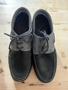 Moshulu Deck Shoes Size 41 Blue Nubuck Suede Lace Up - Picture 1 of 7