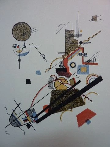 WASSILY KANDINSKY - Lithographie 1923 "Fröhlicher Aufstieg" - Bild 1 von 1