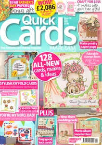 Quick Cards Magazine Issue #113 May 2013 Includes Free Gift Stamps and Paper - Picture 1 of 6