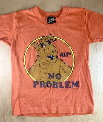 Vintage 1987 ALF T-Shirt : "No Problem" : Size Boy's 10-12 (M) : Pre-Owned - Image 1 of 4