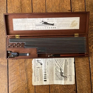 K&E Leroy Schriftzug Set 3240 Keuffel & Esser Zeichenset Mahagoni Holzkoffer - Bild 1 von 17