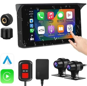 Wireless Carplay and Android Auto Motorcycle Dash Camera, IPS Touch Screen, HD10 - Picture 1 of 9
