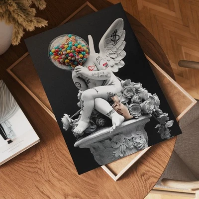 Pósteres de arte callejero Hypebeast graffiti estatua arte de pared moderno impresiones de póster Foto 1 de 4