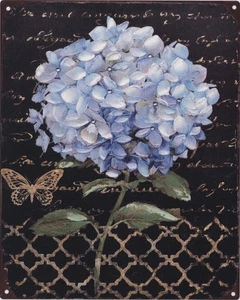 Cartel de chapa Moritz hortensia azul 20 x 25 cm retro vintage Tin sign pared - Imagen 1 de 3