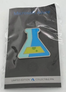 Microsoft Azure Limited Edition Computer Employee Lab Test Tube Lapel Pin Rare - Picture 1 of 3