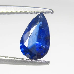 Zaffiro blu reale lucentezza superiore naturale 1,04 ct bellissimo taglio pera, SriLanka-2334 - Foto 1 di 3