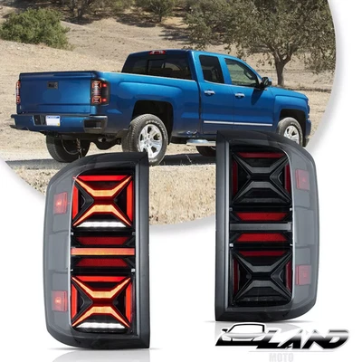 Par de luces traseras LED VLAND para Chevrolet Silverado 1500 2500 3500 2014-2018 Foto 1 de 4