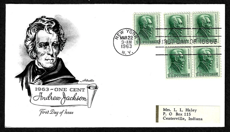 USA, SCOTT # 1209, ARTMASTER FDC COVER - PRESIDENT ANDREW JACKSON YEAR 1963 - Image 1 of 1