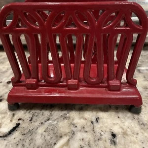 Iron Works Cast Red Retro Letter Holder - Picture 1 of 6