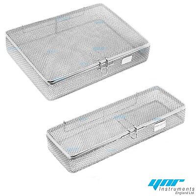 YNR England Sterilization Cassette Tray Autoclave Sterilizer Perforated Mesh Box • 43.05£