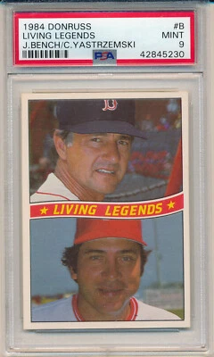 1984 Donruss Living Legends (Bench/Yastrzemski) (#B) PSA9 PSA — 第 1/2 张图片