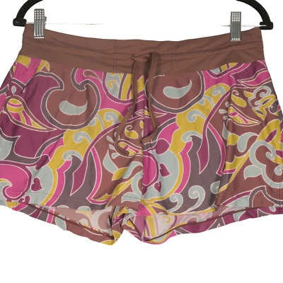 Athleta Womens M Purple Brown Retro Pocket Lined Running Hike Golf Active - Image 1 of 4