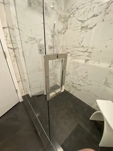 6" SQUARE DOUBLE SIDED SHOWER DOOR HANDLE CHROME - Picture 1 of 1