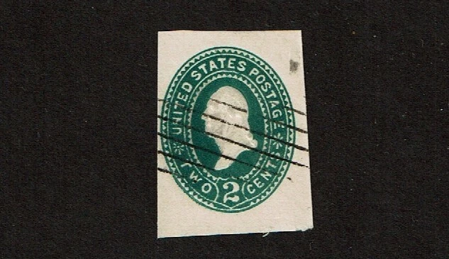 1887-94 U.S. STAMPED ENVELOPE 2c Grn on Wht Washington Sc#U311 Postally Used - Image 1 of 1