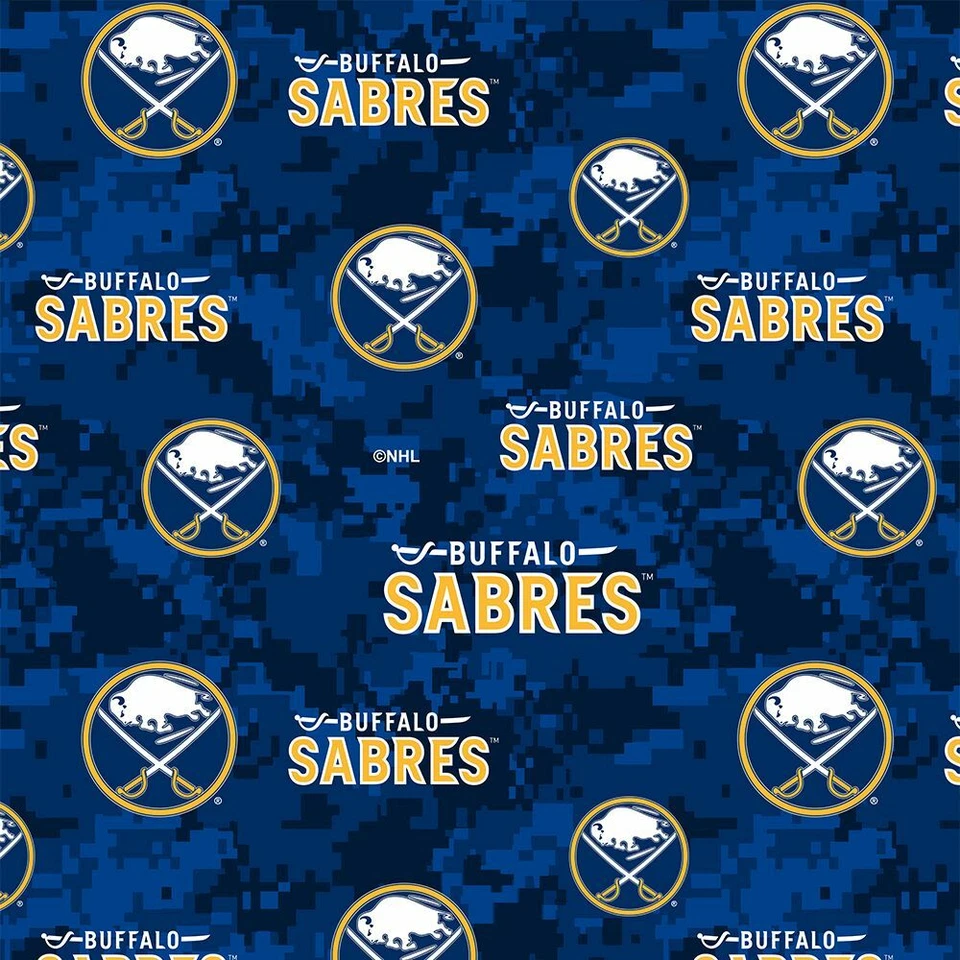 Tela polar Buffalo Sabres con diseño de camuflaje digital - Tela manta NHL Foto 1 de 1