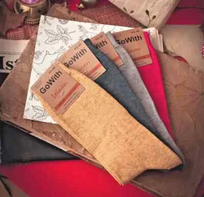 GOWITH Linen Socks for Men, 4 pairs Pack, Summer Natural Socks, Breathable Colourful