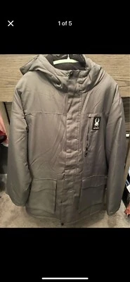 Chaqueta parka con capucha Spyder para hombre, polar talla XL ~ NUEVA CON ETIQUETAS $299 Foto 1 de 3