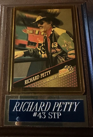 Richard Petty #43 STP Owner Plaque, Loud -N-Fast NASCAR Plaques 6” X 4.25” Cover
