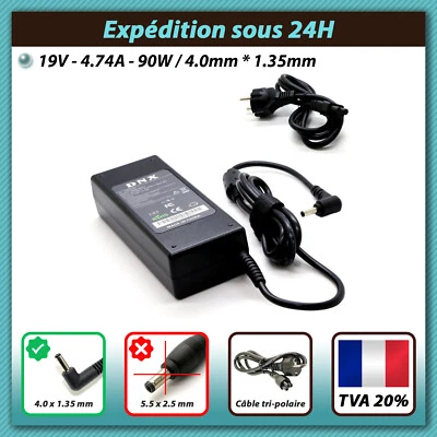 DNX CHARGEUR ALIMENTATION POUR ASUS X302L 19V 4.74A EMBOUT 4.0mm * 1.35mm