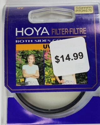 Hoya 55mm Genuine OEM 55 mm UV Coated Glass Lens Protector Filter E55 E-55 Japan - Image 1 of 4