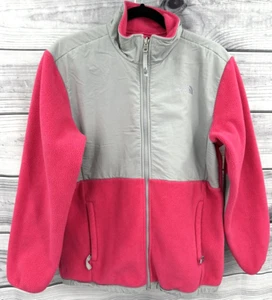 THE NORTH FACE FLEECE POLARTEC DENALI JACKET Youth Girl Size XL PINK / GREY - Picture 1 of 5