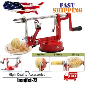 3in1 Apple Fruit Corer Slicer Peeler Slinky Machine Potato Cutter Kitchen Tool - Picture 1 of 8