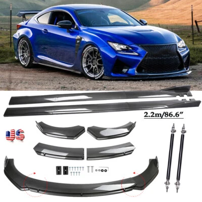 For Lexus RC350 RC F-Sport 200T Carbon Fiber Front Bumper Lip Spoiler Body Kit Foto 1 de 4
