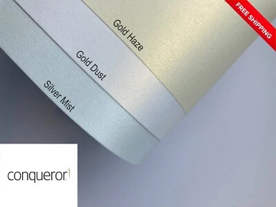 Conqueror Iridescent Papers A4, A5, 100gsm 350gsm Pearl/Shiny Premium Quality