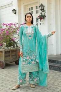 Indian New Bollywood Wedding Wear Dress Cultural Pakistani Salwar Kameez Gown - Picture 1 of 6