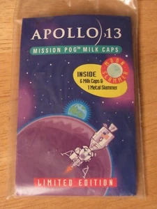 Vintage 1995 Hardees Apollo 13 Mission Limited Edition Pog Milk Caps SEALED PACK - Picture 1 of 3