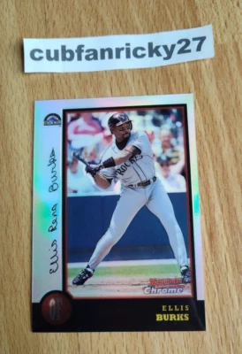 1998 Ellis Burks Bowman Chrome Refractor #268 NM+ - Colorado Rockies - Image 1 of 4