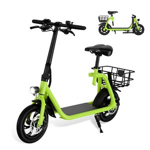 Adult Folding Electric Scooter 450W Off-Road Ebike Bicycle Commuter w/ Seat US - Picture 1 of 11
