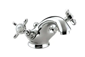 Mezclador de lavabo Bristan N BAS C CD 1901 con residuos emergentes - mango cruzado cromado - Imagen 1 de 2