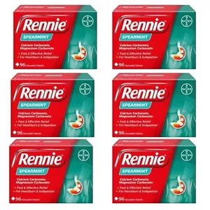 576 x Tabletas Rennie Menta Verde Alivio de la Indigestión y la Acidez Estomacal Paquetes 24/48/72/96 - Imagen 1 de 2