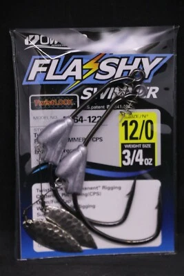 OWNER 5164-122 Flashy Swimmer w/ TwistLOCK CPS 2 Pack Size 12/0 Hook 3/4 oz - Image 1 of 2